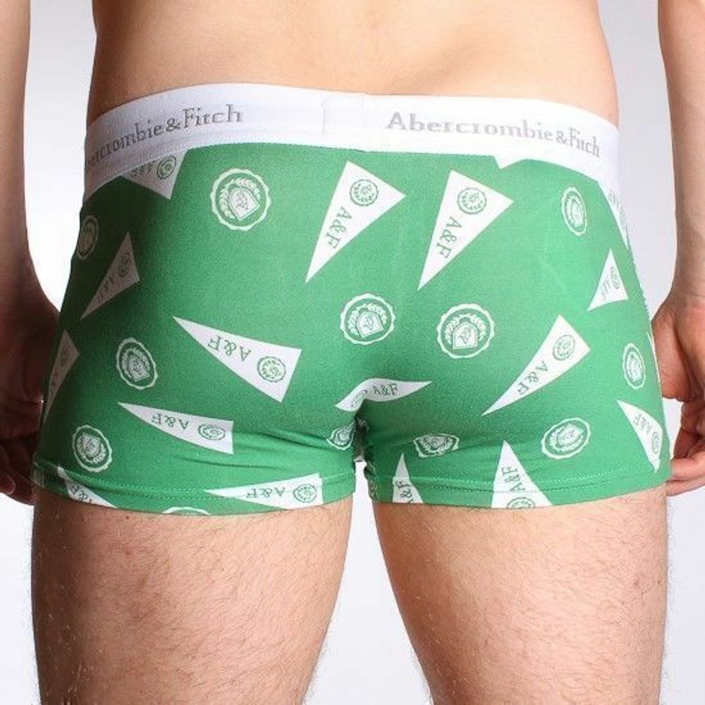 Мужские трусы боксеры зеленые Abercrombie&amp;Fitch Green Boxer AF0023