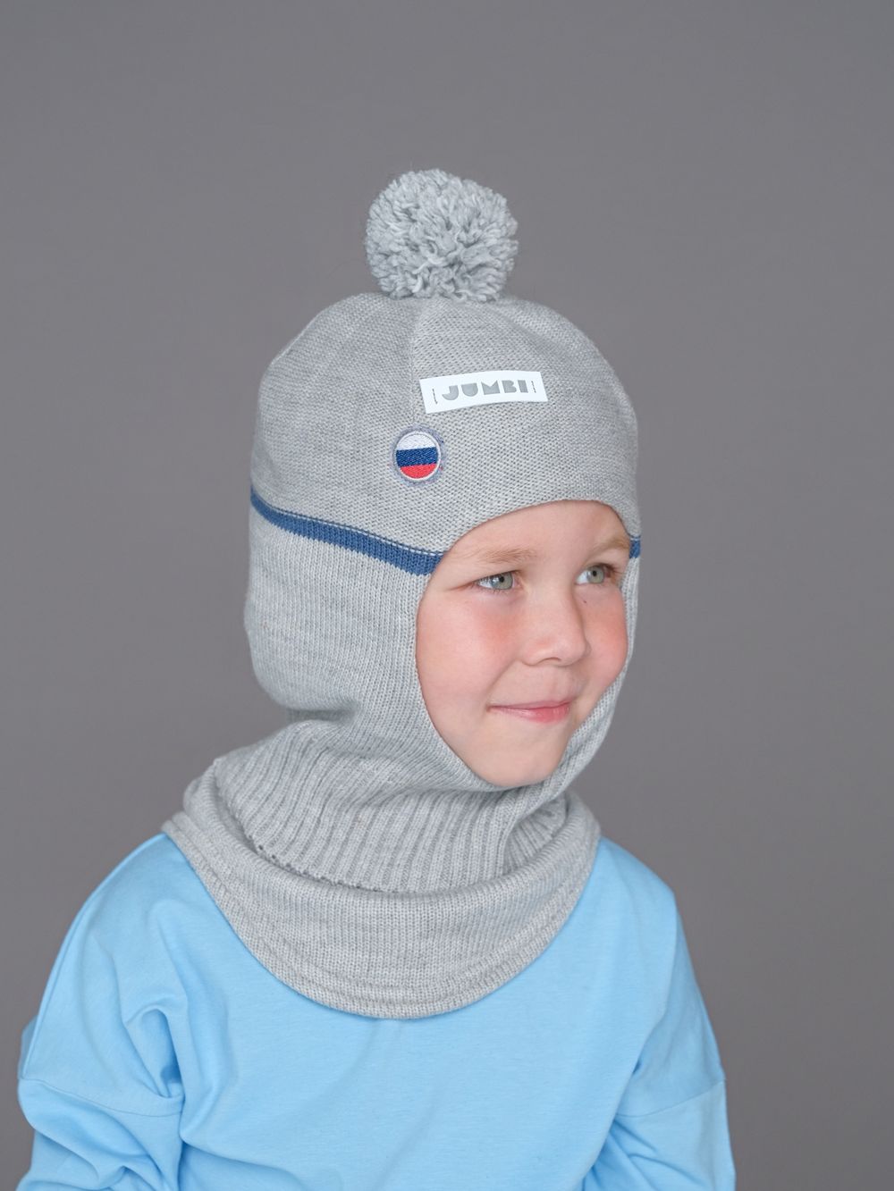 Шлем весенний/осенний вязаный (Космос) ЧИП