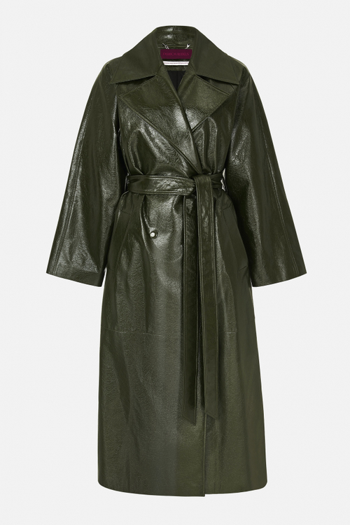 Тренч из экокожи