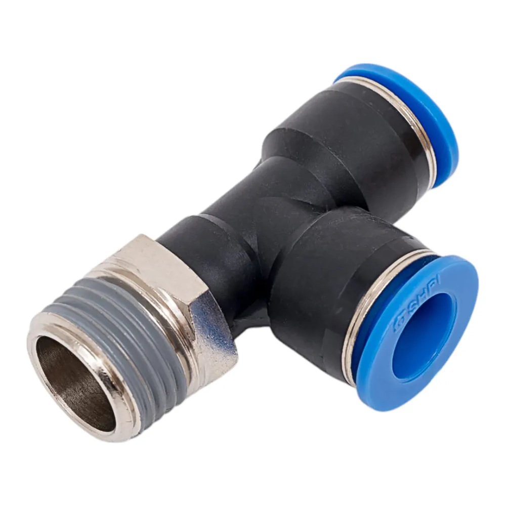 Фитинг Т-образный для пластиковых трубок 10мм с наружной резьбой 1/2'' Sumake SPD 1004