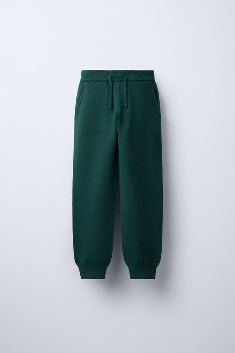 ZARA БРЮКИ ИЗ МЯГКОГО ТРИКОТАЖА, ЗЕЛЕНЫЙ