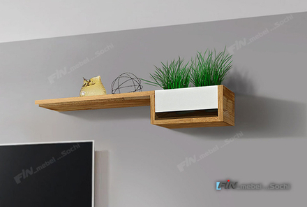 арт. 5076 ДУБ Полка с нишей "Wallstreet" правая/левая 1000х 170х 200