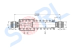 Амортизатор кабины пружинный 250/323, O/O, 14x50/14x50 для КАМАЗ 5490, MB (CB0150) SORL