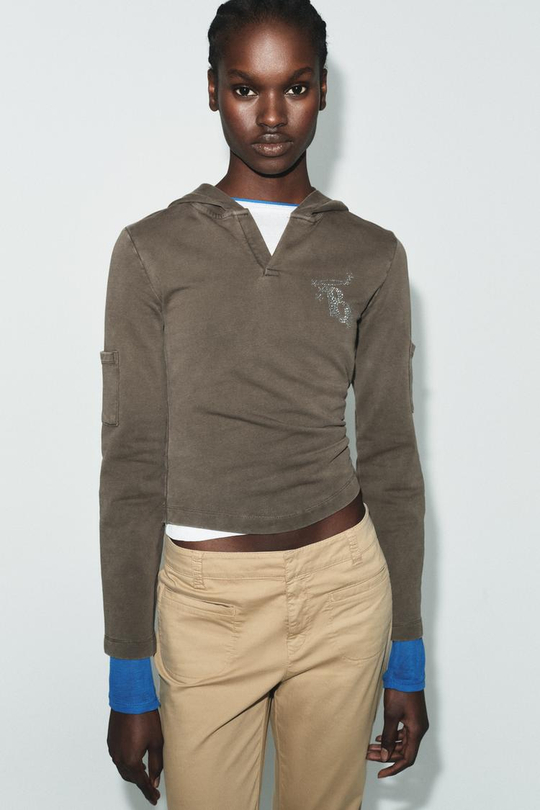 ZARA ХУДИ BRATZ®, ТЕМНО-КОРИЧНЕВЫЙ