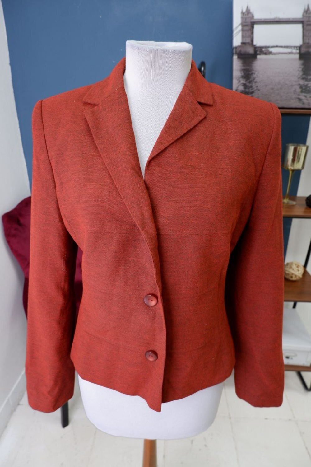 Пиджак Rico Ponti коричневый стильный 48 размер