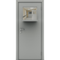 Купить Пластиковая влагостойкая дверь гладкая Poseidon серая с выпадающим окном