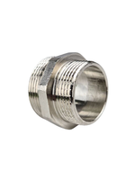 Ниппель переходной, латунь, наружная резьба 1 1/2"х1 1/4", никель, RTP