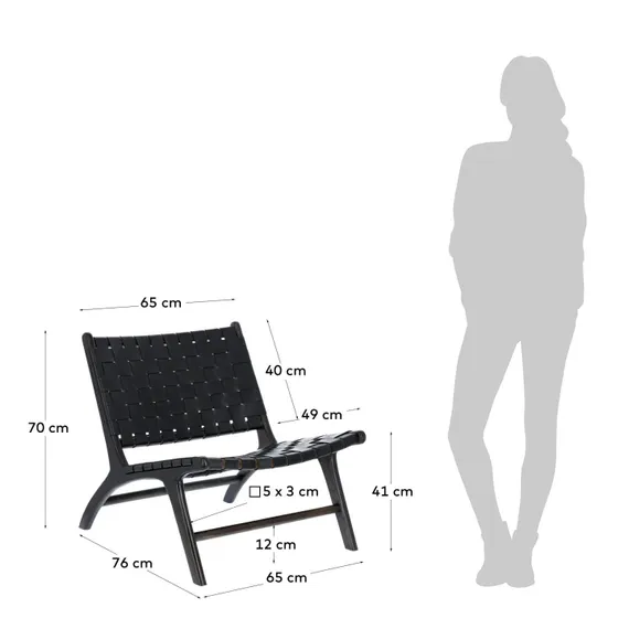 Кресло Calixta черное