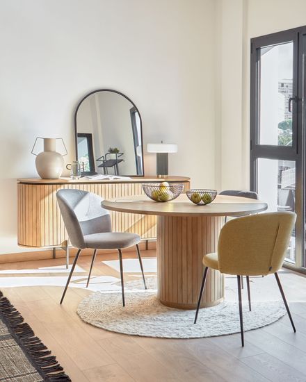 Круглый стол Licia из массива манго с натуральной отделкой Ø 120 см Испания La Forma