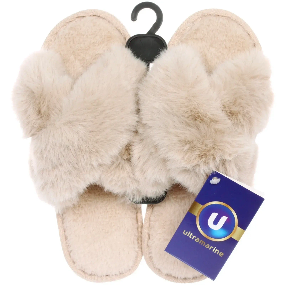 Тапочки женские домашние «TWIN», цвет бежевый, р-р 38-39