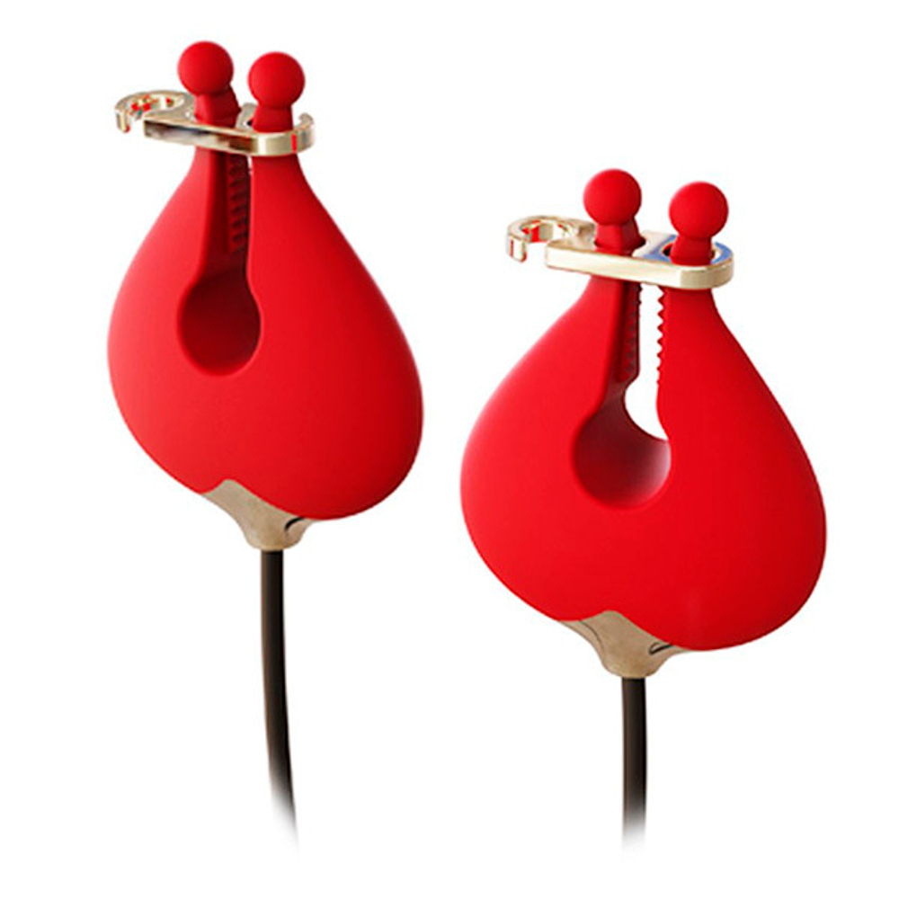 Вибромассажер с зажимами для сосков 16см Bior Toys A-Loving 14011