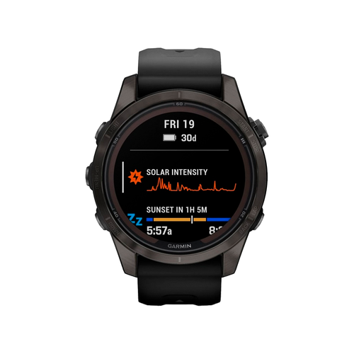 Умные часы Garmin Fenix 7S Pro, 42mm, Sapphire Solar DLC Titanium Carbon Gray (010-02776-11)