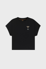 Crystal-artwork T-shirt in cotton jersey