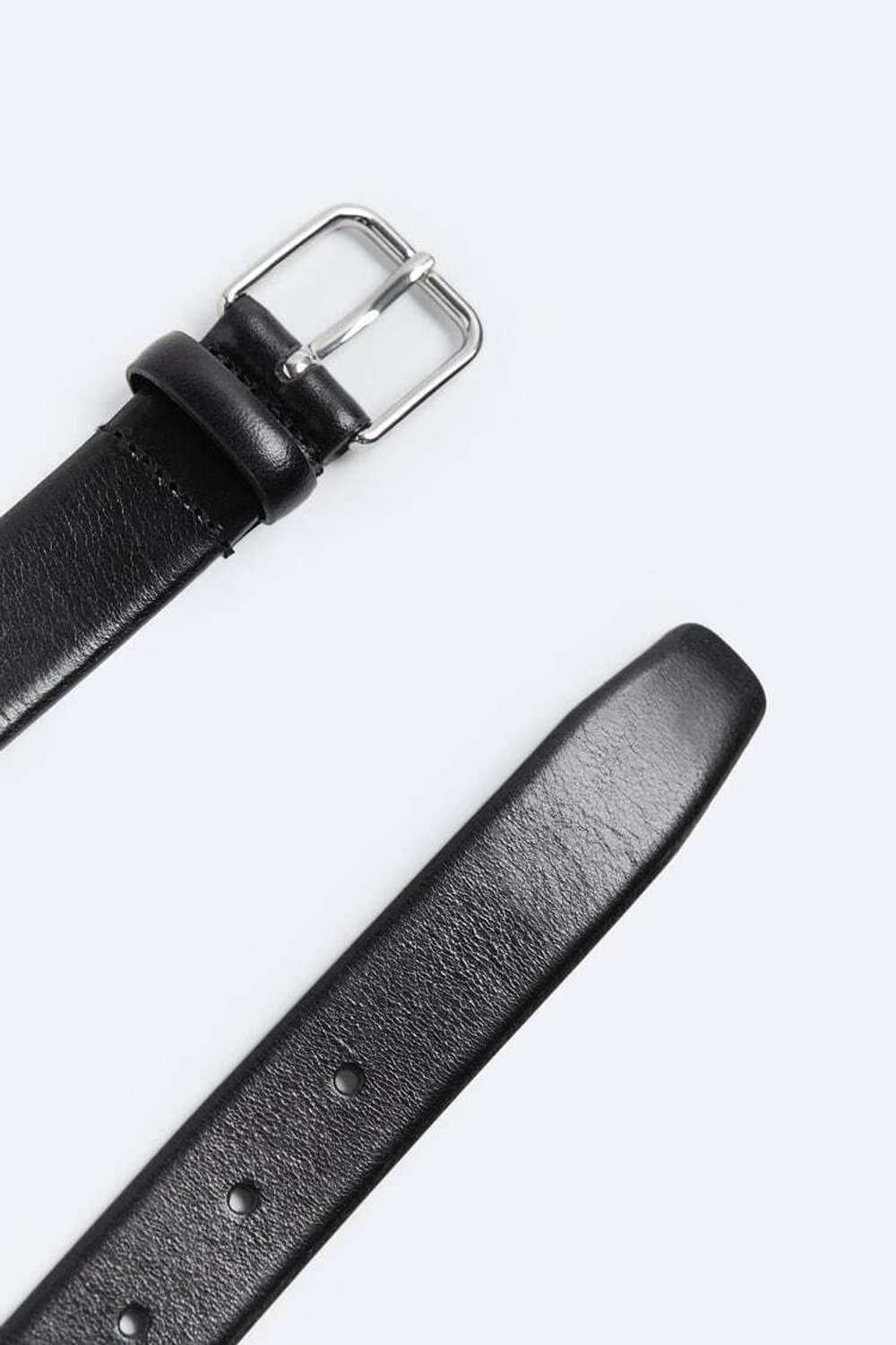 ZARA КЛАССИЧЕСКИЙ КОЖАНЫЙ РЕМЕНЬ, ЧЕРНЫЙ