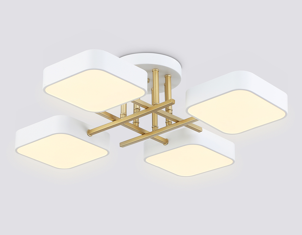 FL516341/4 WH/GD белый/золото 72W 3000-6000K 550*550*150 (без ПДУ)