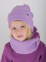 Комплект трикотажный шапка и снуд "Лавандовый"