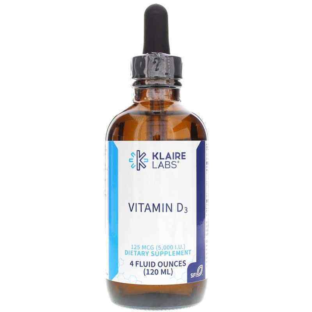 Klaire Labs - Vitamin D3 (5,000 IU) Liquid - 120 ml