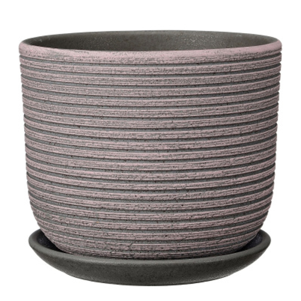 Горшок Бук Лоза 1,6л d15 розово-серый с поддоном Композит