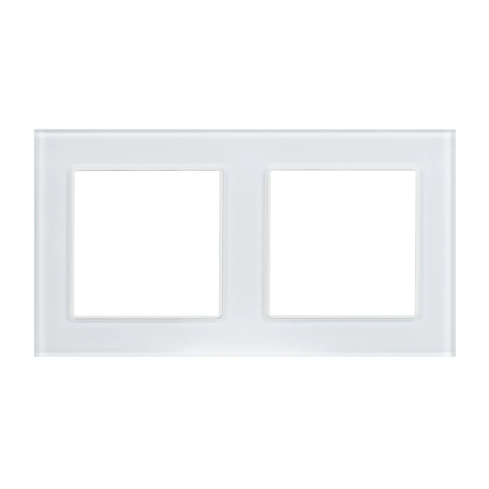 Рамка стеклянная FRM-GLARE-GS-2-WH (Arlight, -) 043796