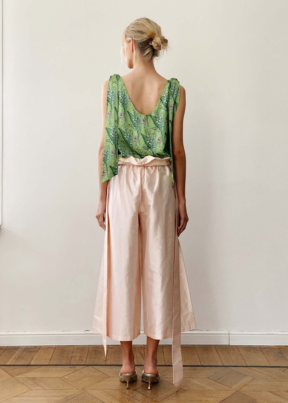 Кюлоты из шелковой тафты dupion