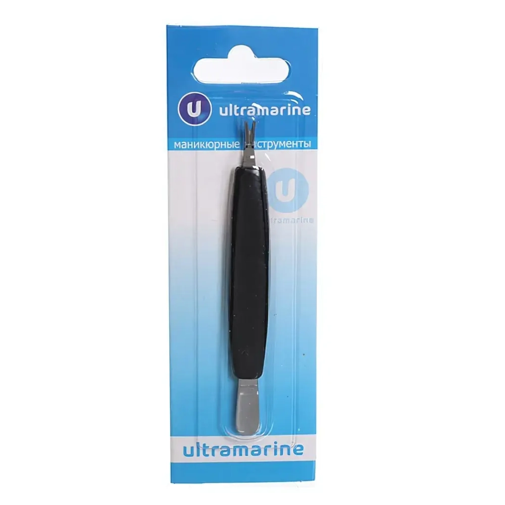 Триммер для удаления кутикулы на блистере «Ultramarine», с плоским шабером, цвет черный, 10см✦