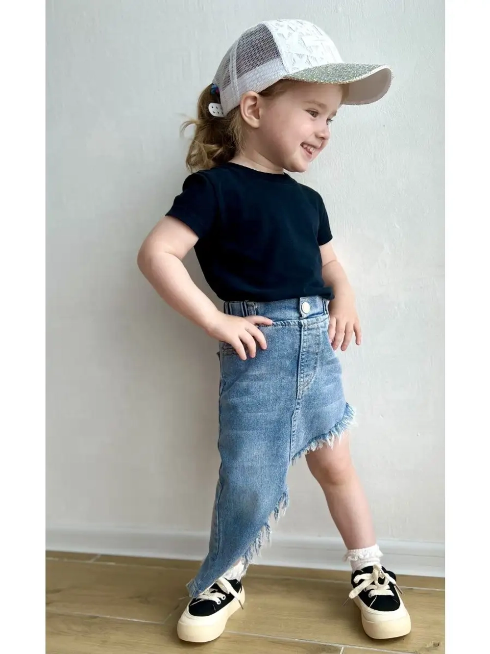 Юбка джинсовая асимметричная