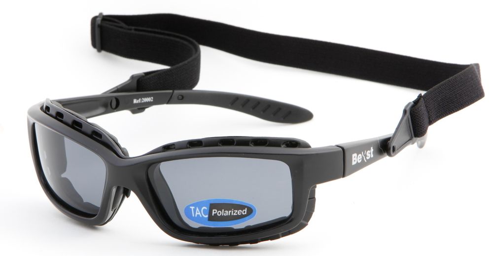 Спортивные очки Ocean Beyst Черные Матовые/Темно-серые линзы