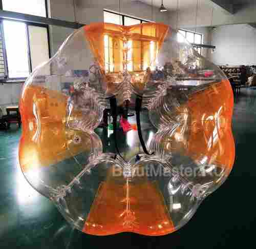 Бампербол «Прозрачно - оранжевый», ПВХ, диаметр 1,8 м