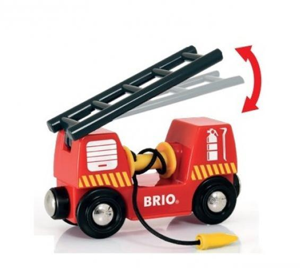 BRIO Пожарная машина со светом и звуком (выдвижн. лестница, закруч.шланг)