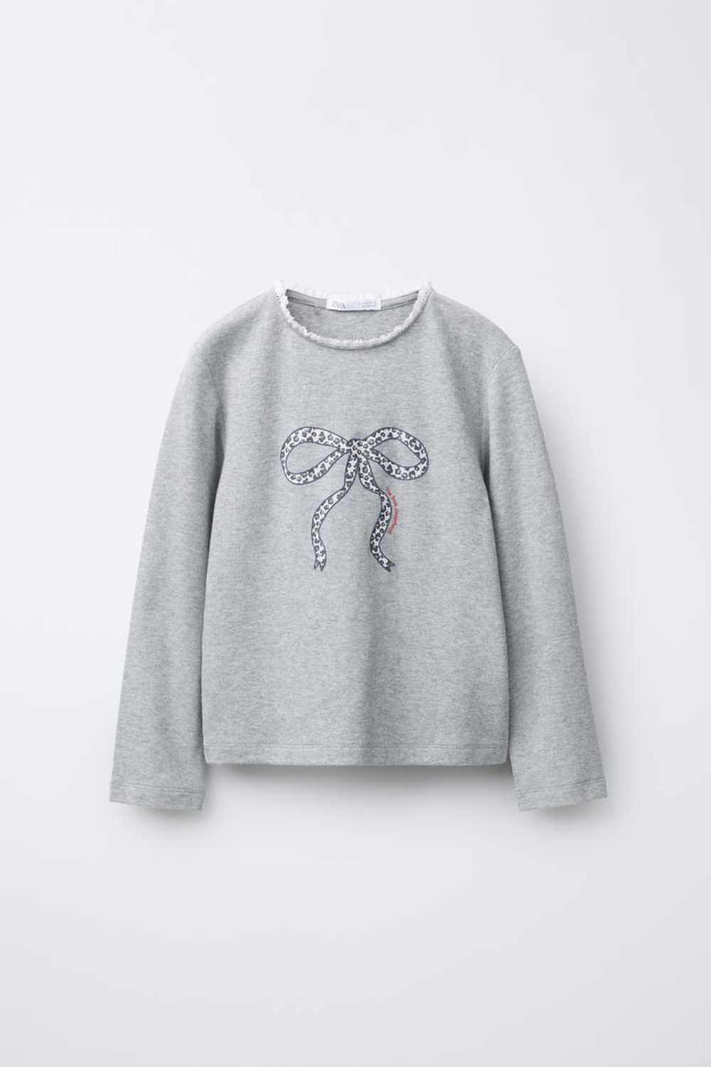 ZARA КОМБИНИРОВАННАЯ ПИЖАМА В ПОЛОСКУ С БАНТОМ, СИНИЙ