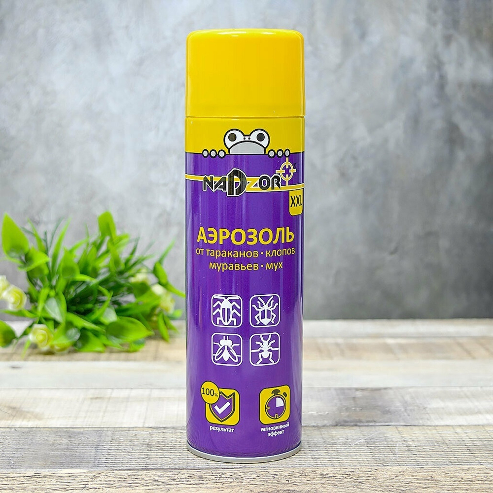 Аэрозоль универсальный от всех насекомых (клопы, тараканы, мухи, комары) XXL Nadzor