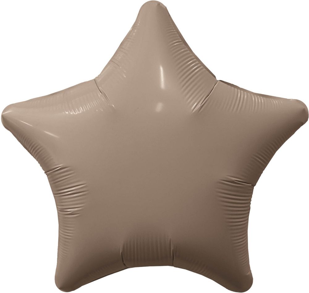 Шар (30''/76 см) Звезда, Мистик, Какао, Сатин, 1 шт. в уп.