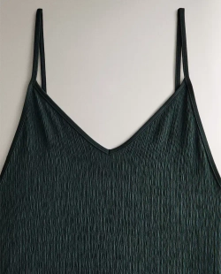 ZARA HOME КУПАЛЬНИК ИЗ РЕЛЬЕФНОЙ ТКАНИ, ЗЕЛЕНЫЙ