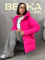 Куртка весенняя удлиненная с капюшоном