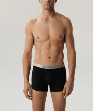 Трусы мужские боксеры (2шт), Atlantic 2BMH-012, черный