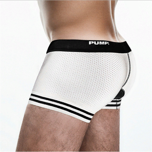 Мужские трусы боксеры белые в сеточку Pump! H599