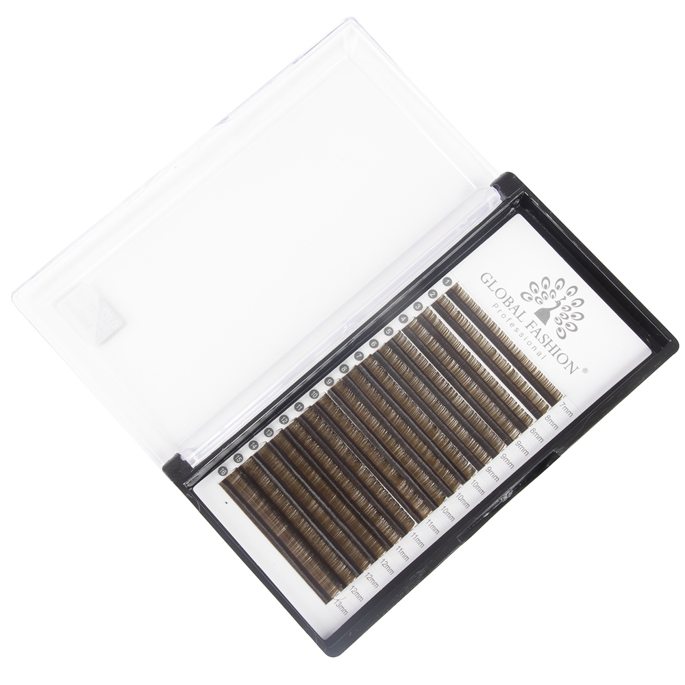 Набор ленточных ресниц Global Fashion Premium Lashes микс (7-13 мм) D 0.07, чёрный
