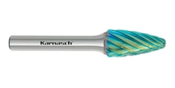 Борфреза твердосплавная Karnasch форма G, 6х18х6х50 мм, насечка HP-3 PRO, покрытие Green-Tec, арт. 11.6096-010