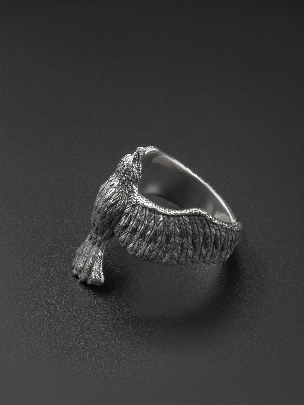 Орёл — кольцо из серебра