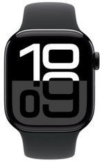 Apple Watch Series 10 46mm Jet Black Aluminum Case with Black Sport Band (M/L)