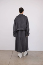 Пальто со съемным воротом  C5