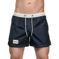 Мужские шорты темно-синие с белым карманом сзади Sesmik STORM COLORS DARK BLUE