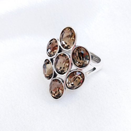 "Коллекция" кольцо в серебряном покрытии из коллекции "Подиум" от Jenavi