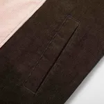 Рубашка Ymkashix Velvet Color block Zip Коричневая/Синяя/Розовая