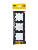 BRITE Рамка 3-местная РУ-3-БрЧ черный IEK