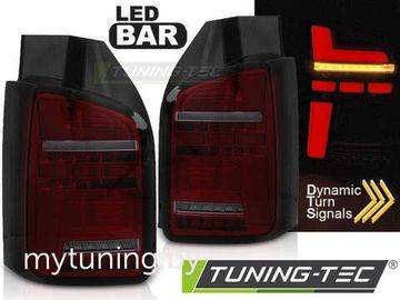 Фонари задние VW T5 04.03-09 RED SMOKE FULL LED SEQ INDICATOR