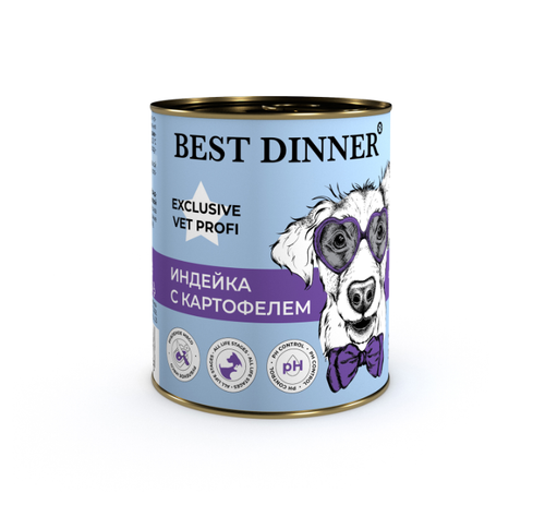 Best Dinner Консервы для собак Urinary индейка 340гр