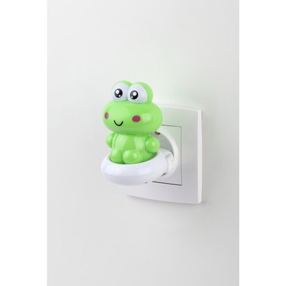 Ночник - светильник светодиодный ЭРА NN-608-SW-GR в розетку с выключателем зеленый