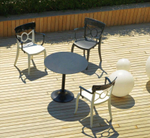 Кресло пластиковое Papatya Opera-K, белый, дымчатый