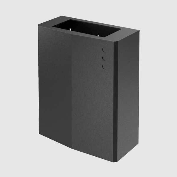 Контейнер для мусора настенный без крышки 23 л. нерж. сталь EVO 14078.EVO.TT графит